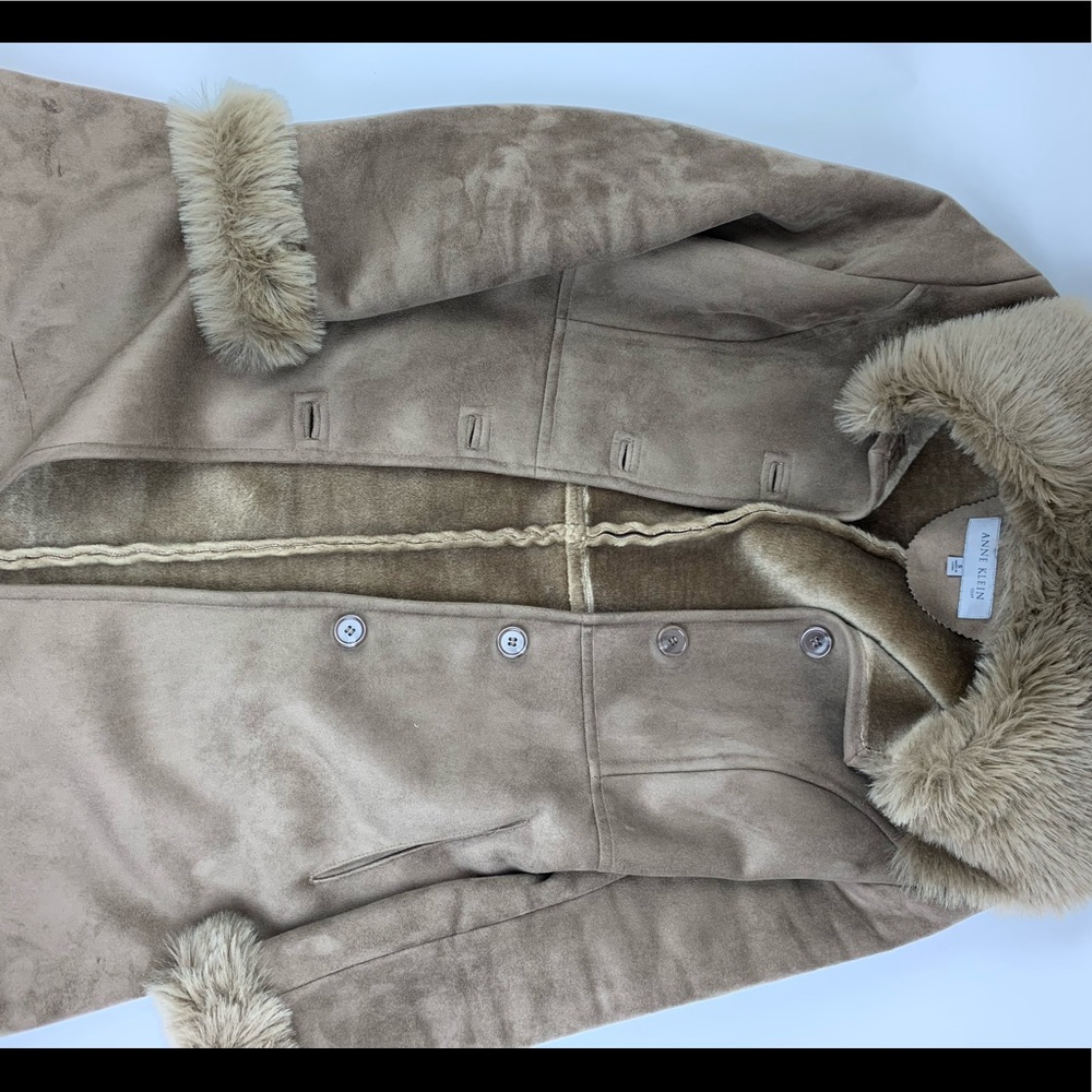 Anne Klein Faux Fur Lined Coat